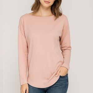 Everlane Light Pink Sweatshirt Style Top